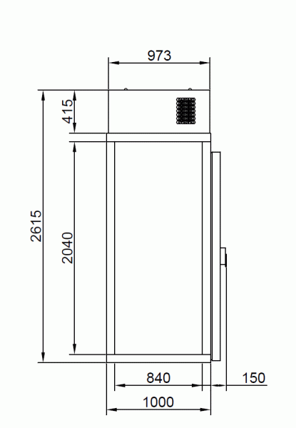 Миникамера холодильная КХН-1,44 MINICELLA MM без пола (R404A), Polair