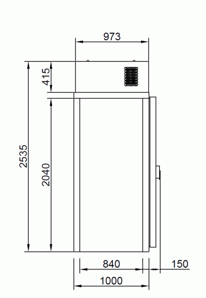 Миникамера холодильная КХН-1,44 MINICELLA MM 2 двери, без пола (R404A), Polair